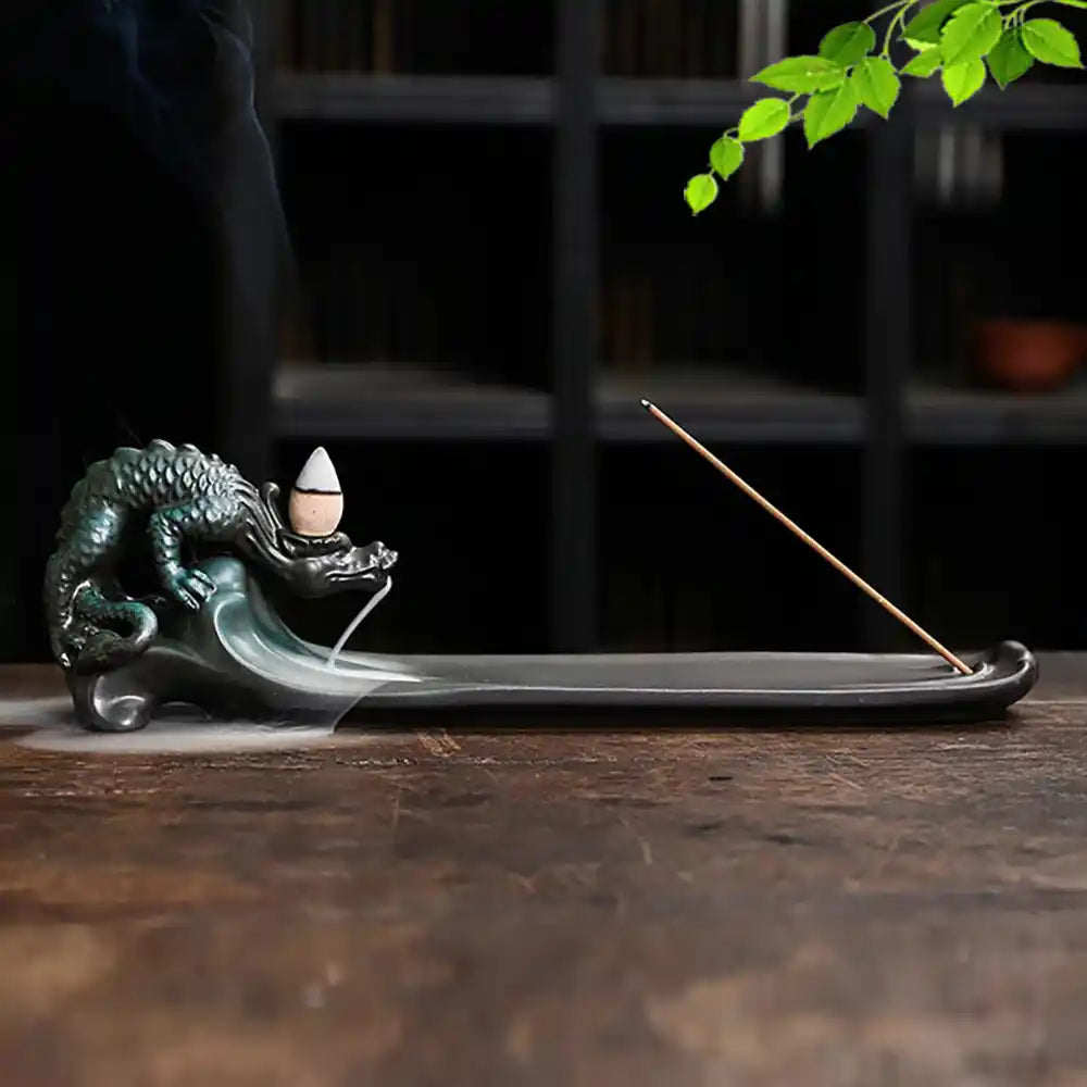 Dragon Smoke Waterfall Backflow Incense Burner - Incense Holder