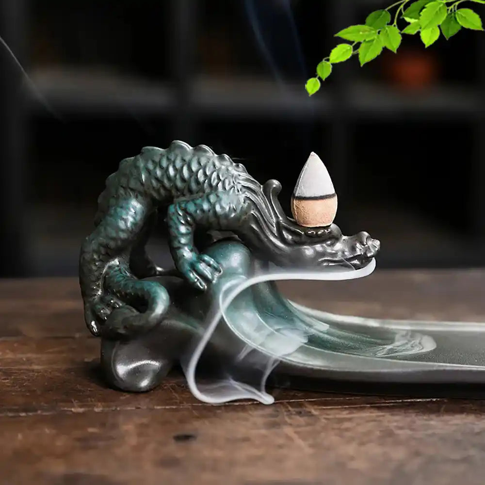 Dragon Smoke Waterfall Backflow Incense Burner - Incense Holder