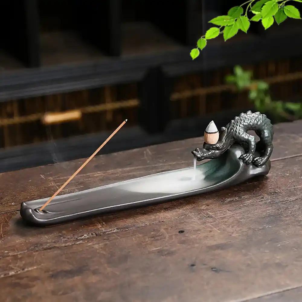 Dragon Smoke Waterfall Backflow Incense Burner - Incense Holder
