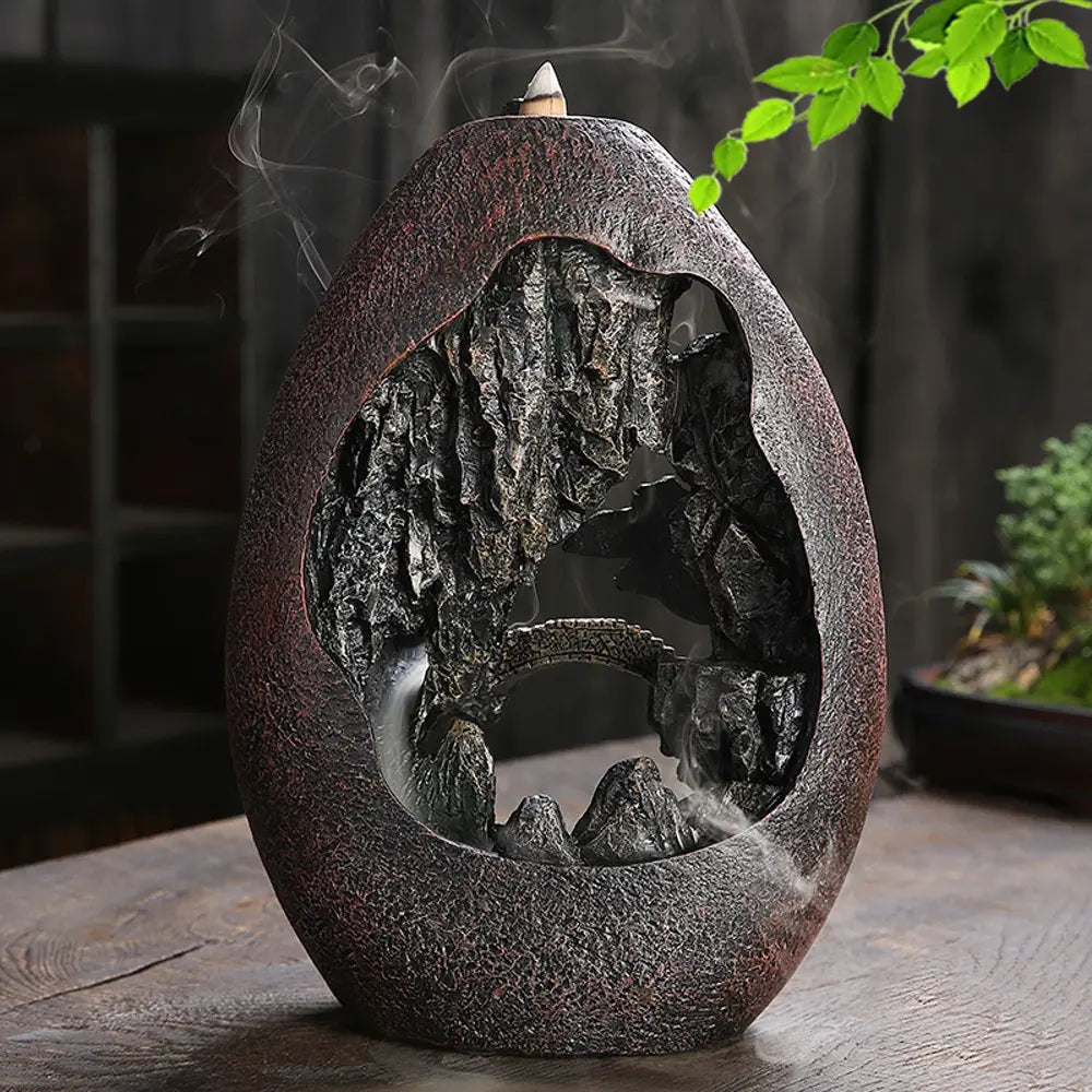 Mountain River Smoke Waterfall Backflow Incense Burner Creative Home Decor
