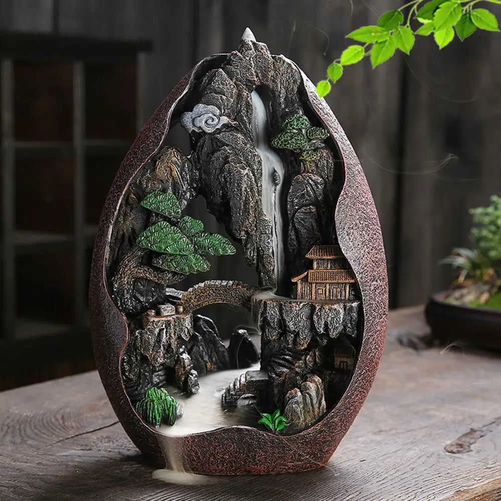 Mountain River Smoke Waterfall Backflow Incense Burner Creative Home Decor