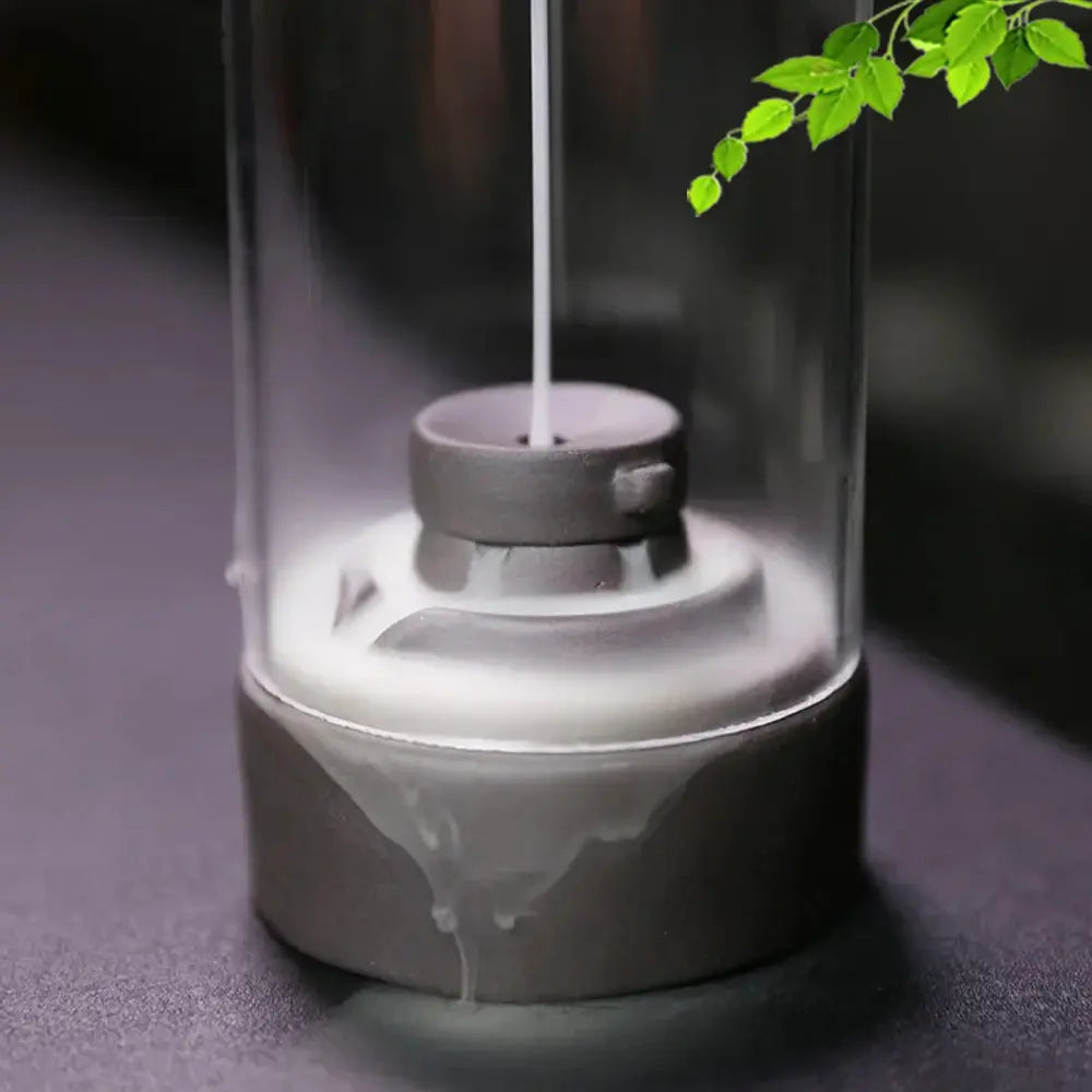 Stone Mill Purple Clay Windproof Waterfall Backflow Incense Burner