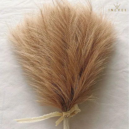 10/30 Stück 42 cm Mini-Kunstgras (Pampasgras) – Boho-Chic, flauschige Halme, warme, zeitlose Oase, Tischgröße