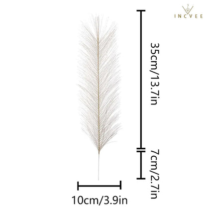 10/30 Stück 42 cm Mini-Kunstgras (Pampasgras) – Boho-Chic, flauschige Halme, warme, zeitlose Oase, Tischgröße