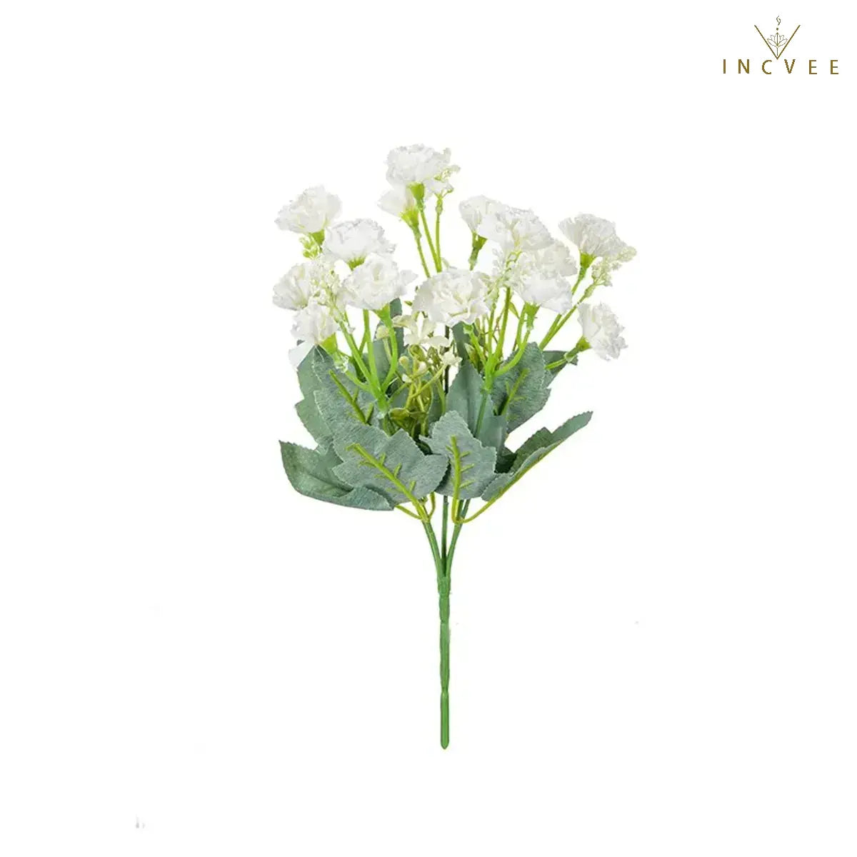 15-köpfiger Seidennelkenstrauß – Mehrarmiger DIY-Blumenstrauß für Bögen und Girlanden, weich, 30 cm