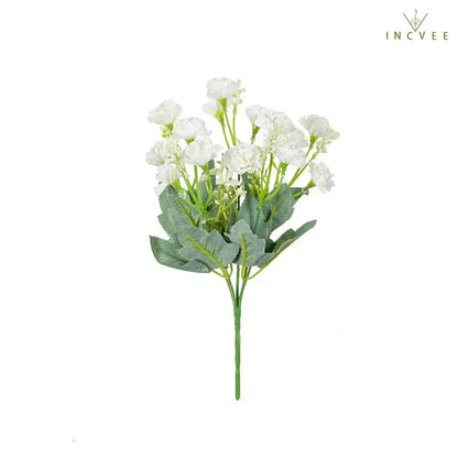 15-köpfiger Seidennelkenstrauß – Mehrarmiger DIY-Blumenstrauß für Bögen und Girlanden, weich, 30 cm