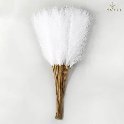 20 Stück 55 cm langes künstliches Pampasgras – Boho-Chic, farbenfrohe Schilfhalme, warme, zeitlose Oase, flauschige, nicht haarende Halme