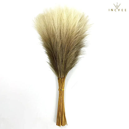 20 Stück 55 cm langes künstliches Pampasgras – Boho-Chic, farbenfrohe Schilfhalme, warme, zeitlose Oase, flauschige, nicht haarende Halme