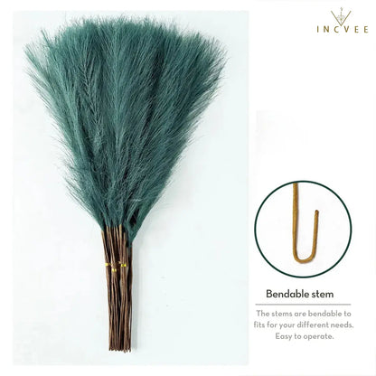 20 Stück 55 cm langes künstliches Pampasgras – Boho-Chic, farbenfrohe Schilfhalme, warme, zeitlose Oase, flauschige, nicht haarende Halme