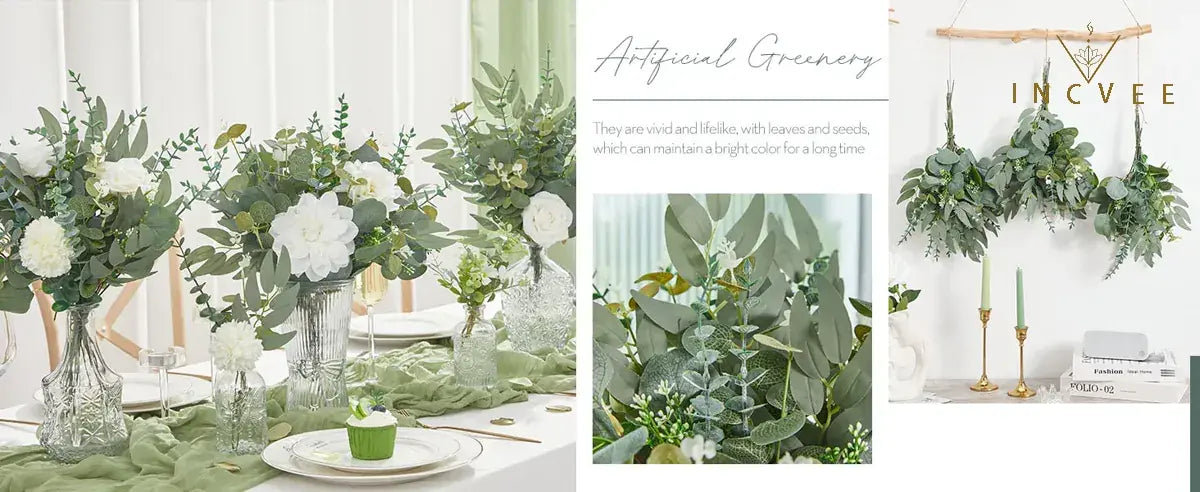 20 künstliche Eukalyptuszweige (gemischt) – 4 Sorten, biegsam, minimalistisch