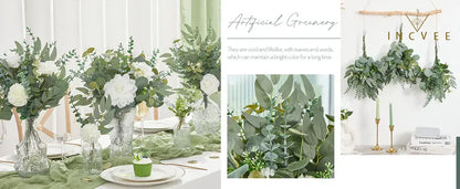 20 künstliche Eukalyptuszweige (gemischt) – 4 Sorten, biegsam, minimalistisch