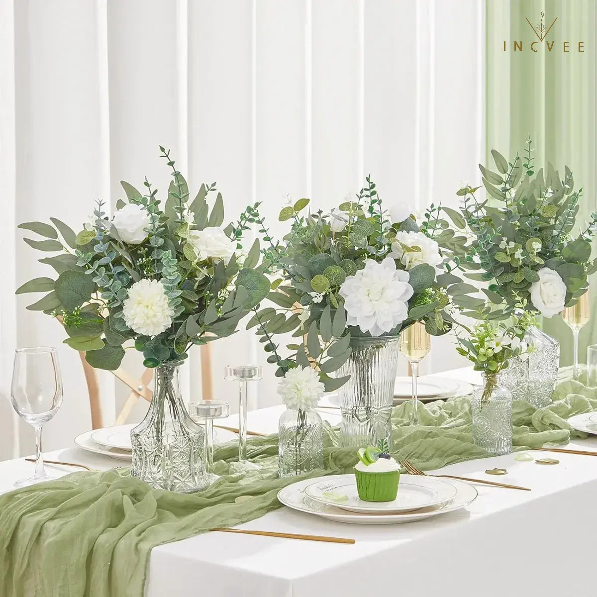 20 künstliche Eukalyptuszweige (gemischt) – 4 Sorten, biegsam, minimalistisch