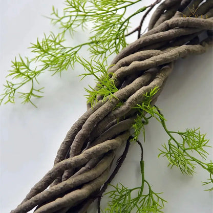 99 cm lange, rustikale Efeuranke aus künstlichem Rattan – flexibler, brauner Kletterast für DIY-Kränze und Dekorationen
