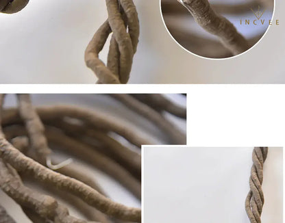 99 cm lange, rustikale Efeuranke aus künstlichem Rattan – flexibler, brauner Kletterast für DIY-Kränze und Dekorationen