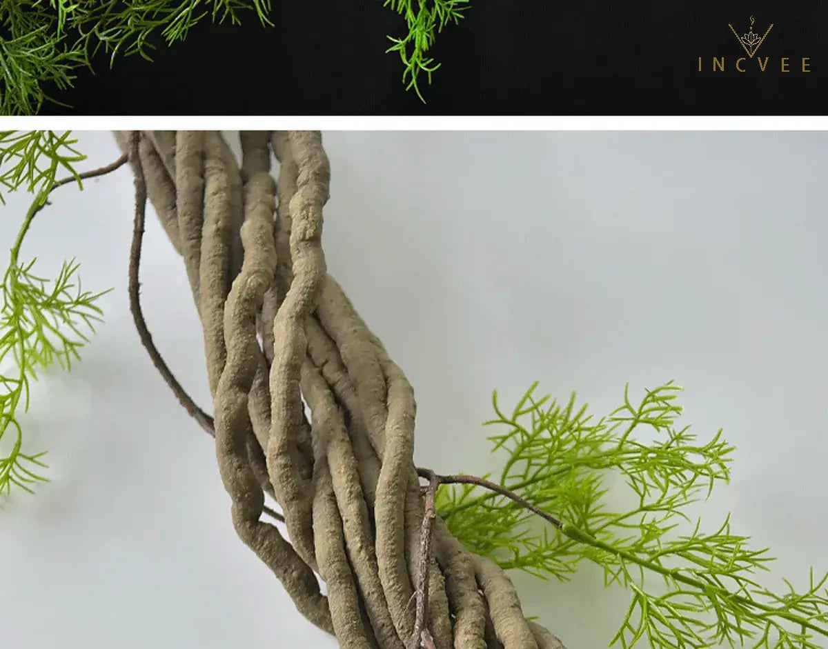 99 cm lange, rustikale Efeuranke aus künstlichem Rattan – flexibler, brauner Kletterast für DIY-Kränze und Dekorationen