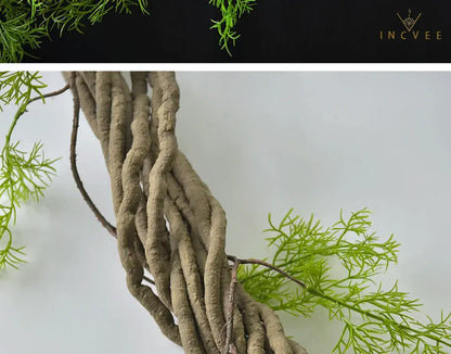 99 cm lange, rustikale Efeuranke aus künstlichem Rattan – flexibler, brauner Kletterast für DIY-Kränze und Dekorationen