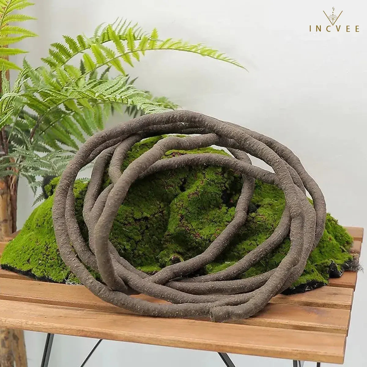 99 cm lange, rustikale Efeuranke aus künstlichem Rattan – flexibler, brauner Kletterast für DIY-Kränze und Dekorationen