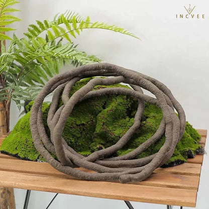 99 cm lange, rustikale Efeuranke aus künstlichem Rattan – flexibler, brauner Kletterast für DIY-Kränze und Dekorationen