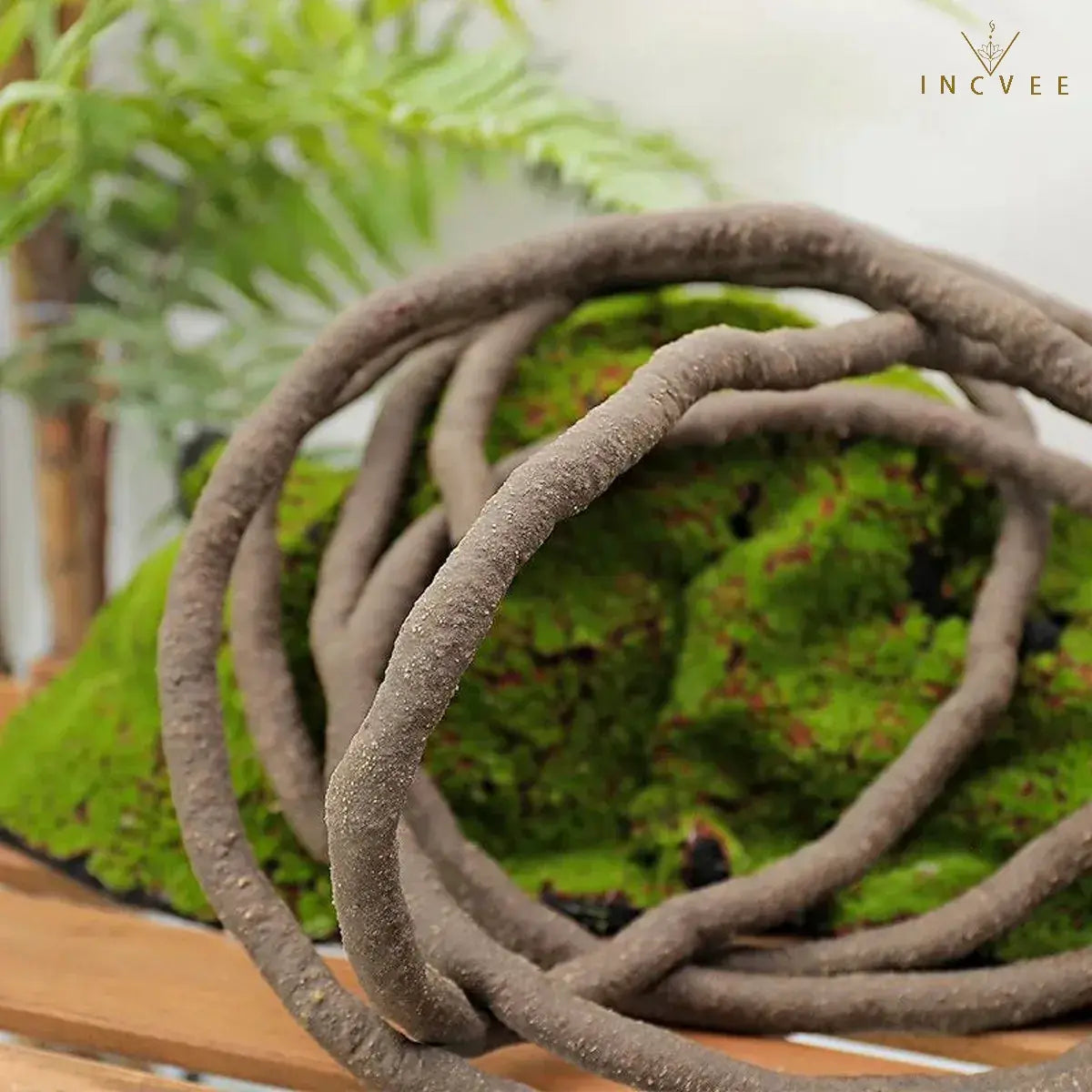 99 cm lange, rustikale Efeuranke aus künstlichem Rattan – flexibler, brauner Kletterast für DIY-Kränze und Dekorationen