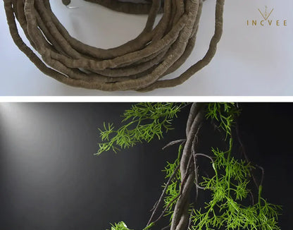 99 cm lange, rustikale Efeuranke aus künstlichem Rattan – flexibler, brauner Kletterast für DIY-Kränze und Dekorationen