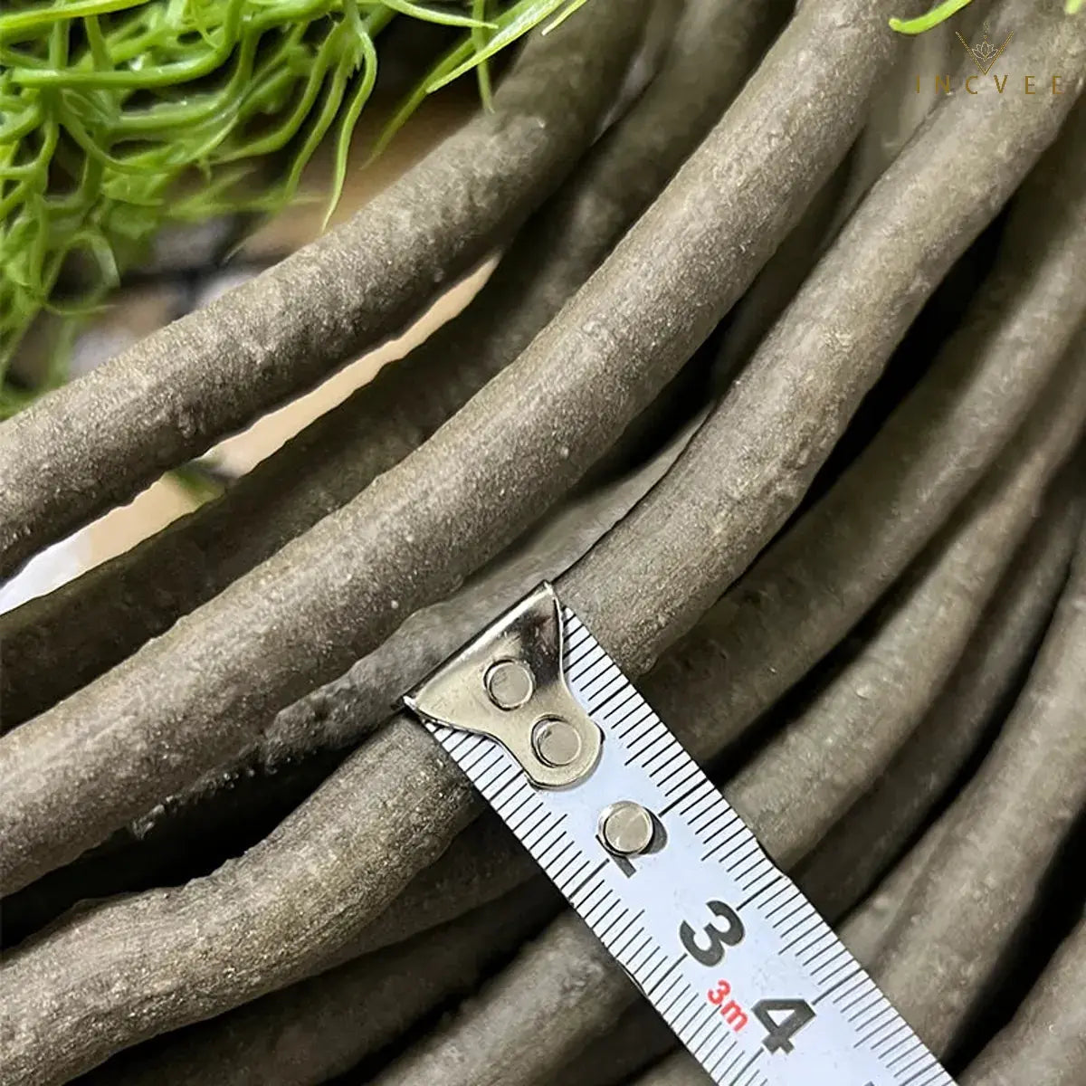 99 cm lange, rustikale Efeuranke aus künstlichem Rattan – flexibler, brauner Kletterast für DIY-Kränze und Dekorationen