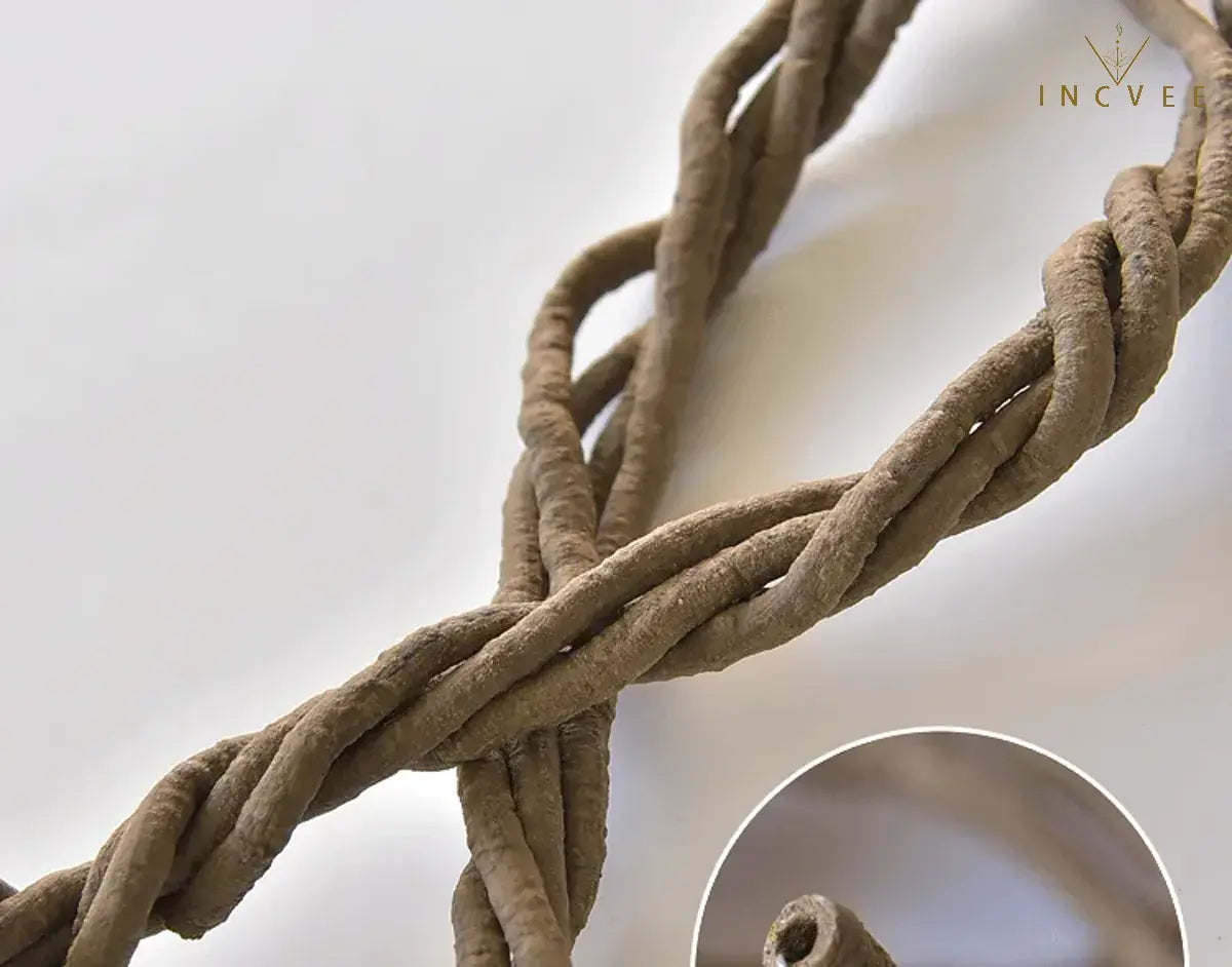 99 cm lange, rustikale Efeuranke aus künstlichem Rattan – flexibler, brauner Kletterast für DIY-Kränze und Dekorationen