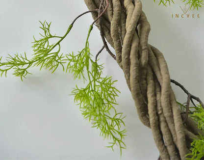 99 cm lange, rustikale Efeuranke aus künstlichem Rattan – flexibler, brauner Kletterast für DIY-Kränze und Dekorationen