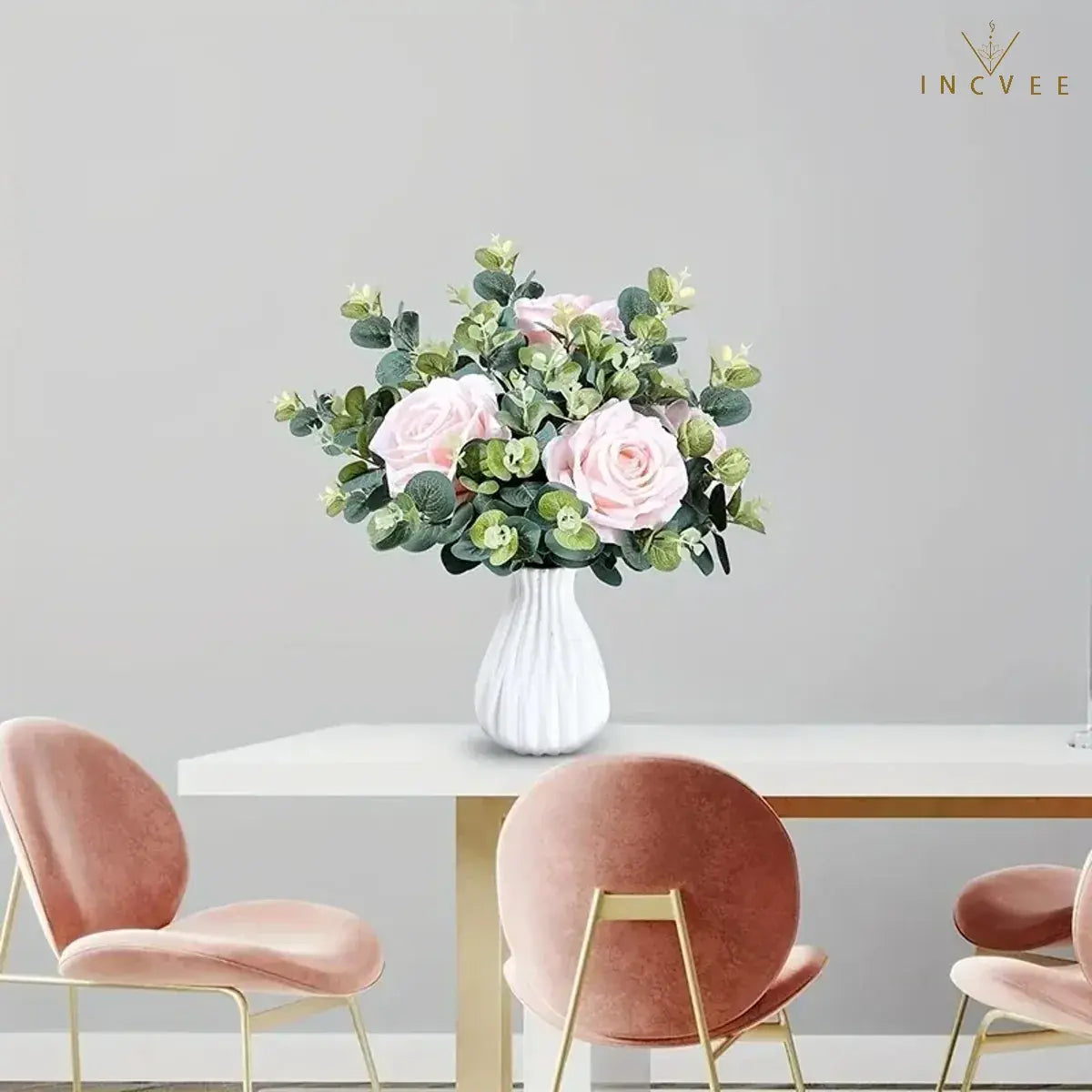 Künstlicher Eukalyptus in 4 verschiedenen Ausführungen – Silberdollar-Blatt, Babyblaues Blatt, biegsame Drahtstiele, 5/10/20 Stück