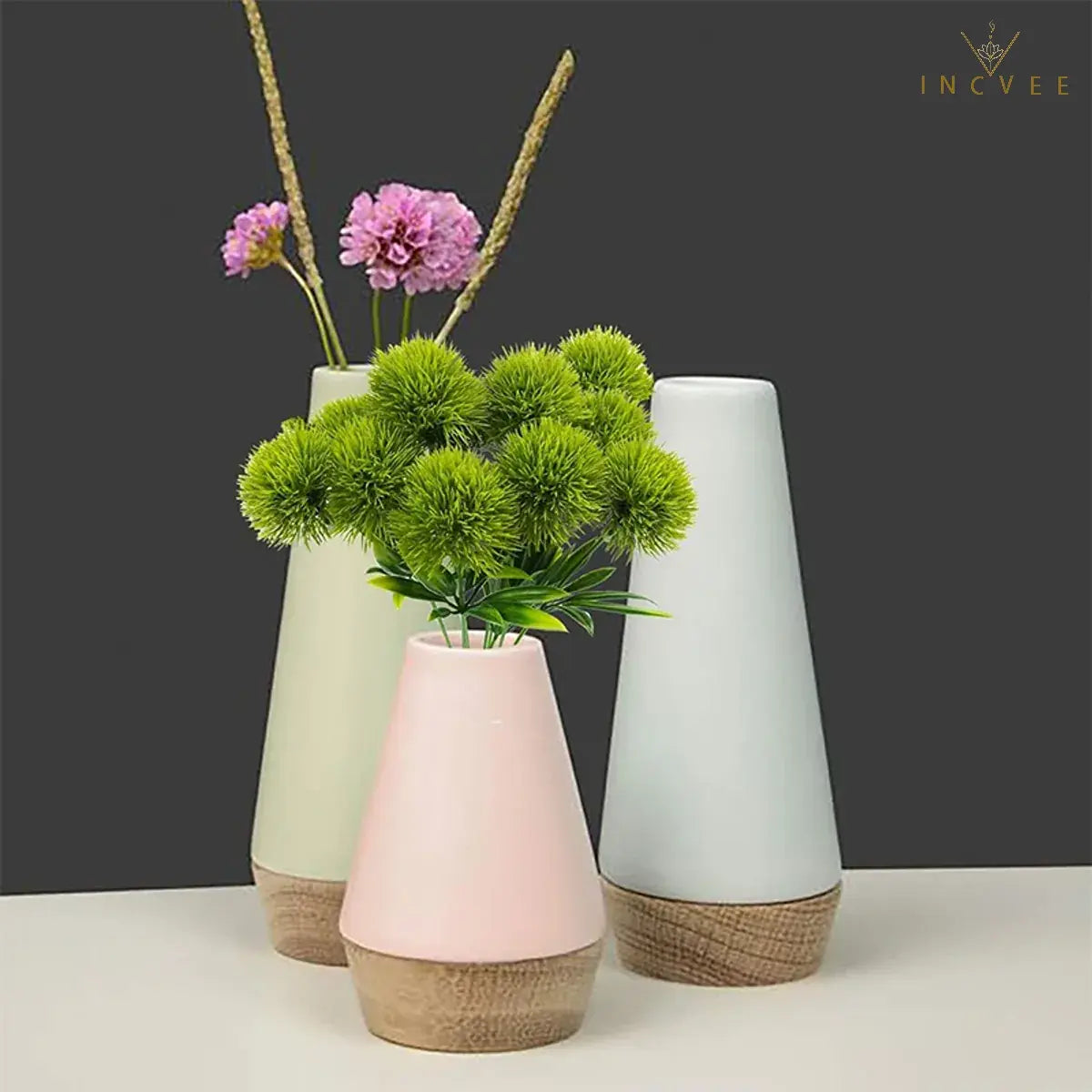 5/10 realistische, flauschige Löwenzahn-Bouquets aus PE – luftige Pompon-Blumen, biegsamer Drahtstiel, 26 cm