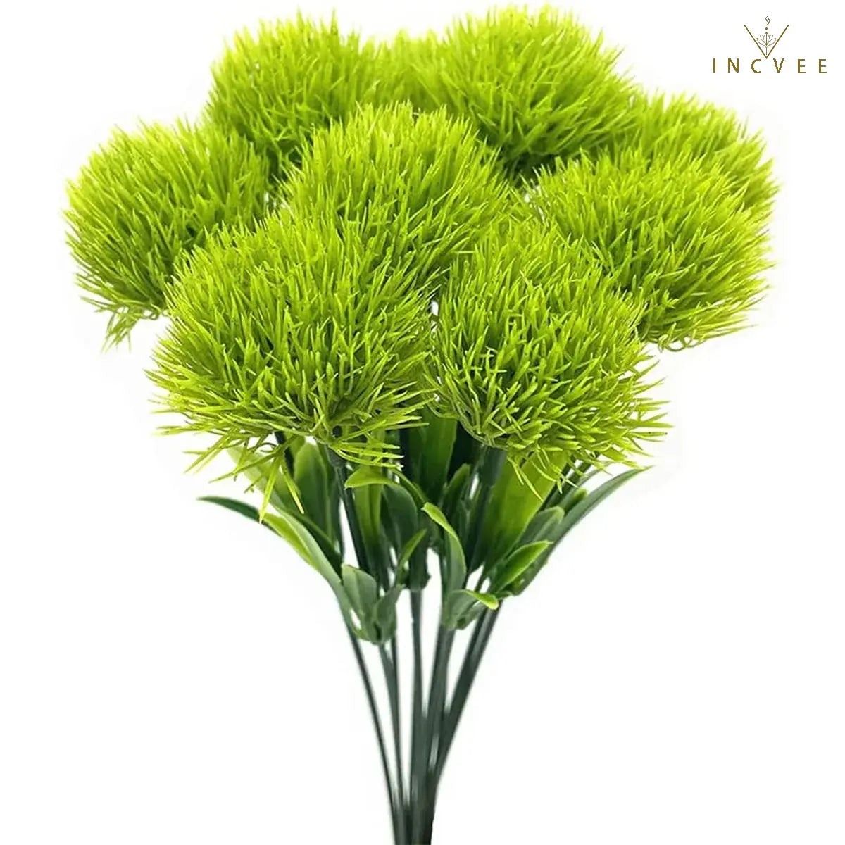 5/10 realistische, flauschige Löwenzahn-Bouquets aus PE – luftige Pompon-Blumen, biegsamer Drahtstiel, 26 cm