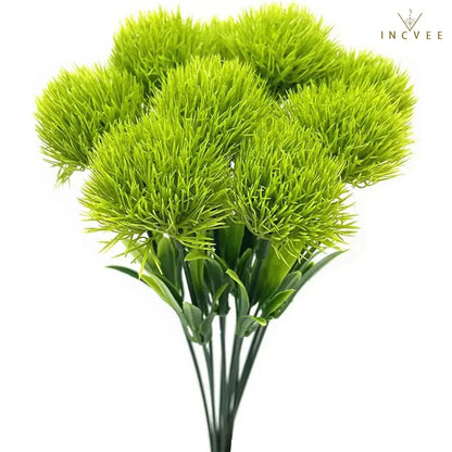 5/10 realistische, flauschige Löwenzahn-Bouquets aus PE – luftige Pompon-Blumen, biegsamer Drahtstiel, 26 cm