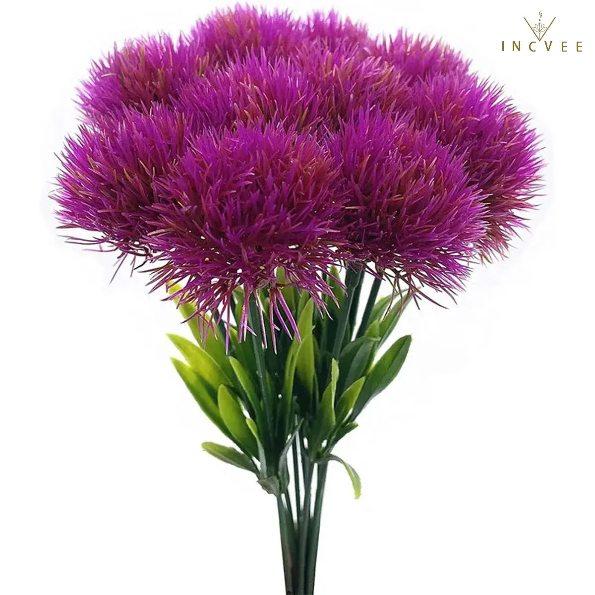 5/10 realistische, flauschige Löwenzahn-Bouquets aus PE – luftige Pompon-Blumen, biegsamer Drahtstiel, 26 cm