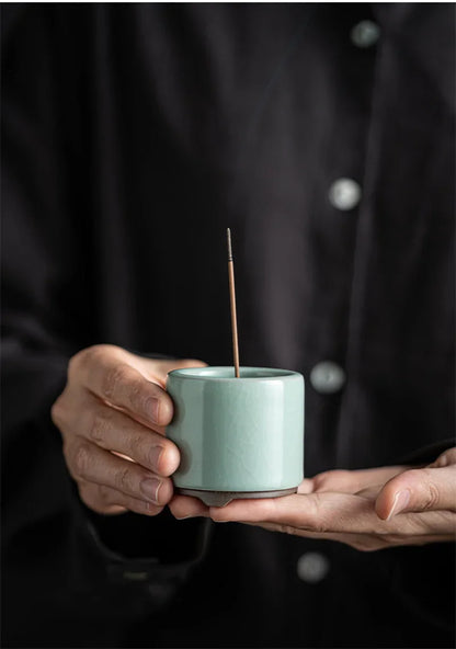 Ceramic Incense Burner Retro Minimalist Handmade Crackle Incense Holder