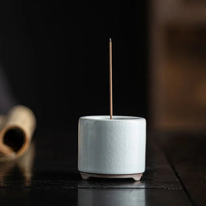 Ceramic Incense Burner Retro Minimalist Handmade Crackle Incense Holder