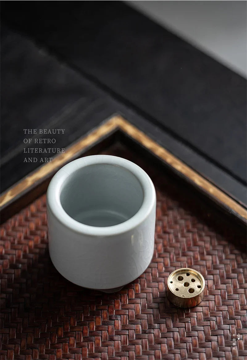 Ceramic Incense Burner Retro Minimalist Handmade Crackle Incense Holder