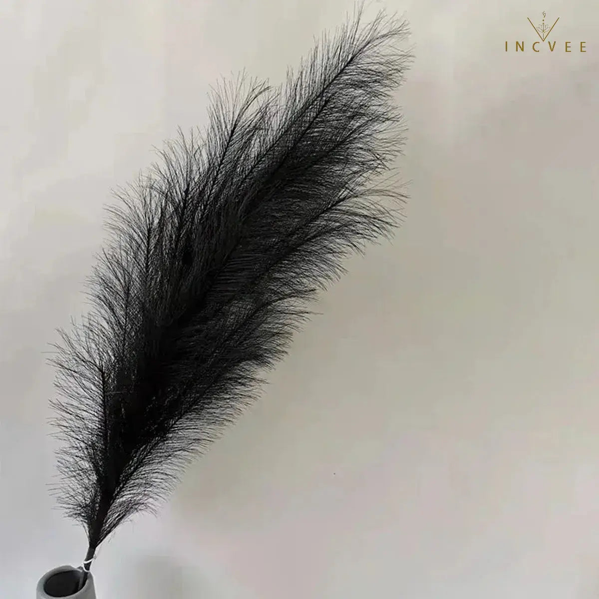 97cm Boho Chic Faux Pampas Grass - No-Shed Fluffy Plume, Warm Timeless Sanctuary, 9-Fork, 38" Single Stem