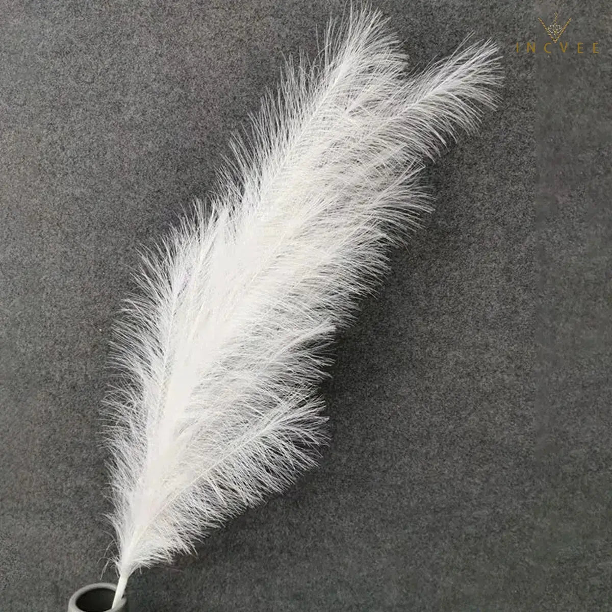 97cm Boho Chic Faux Pampas Grass - No-Shed Fluffy Plume, Warm Timeless Sanctuary, 9-Fork, 38" Single Stem