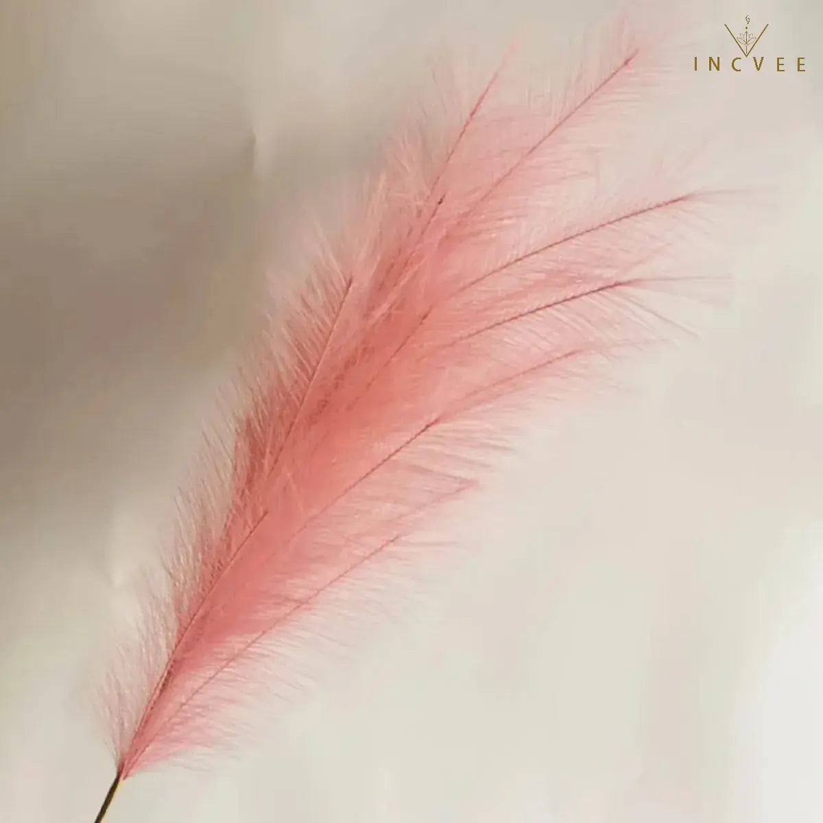 97cm Boho Chic Faux Pampas Grass - No-Shed Fluffy Plume, Warm Timeless Sanctuary, 9-Fork, 38" Single Stem