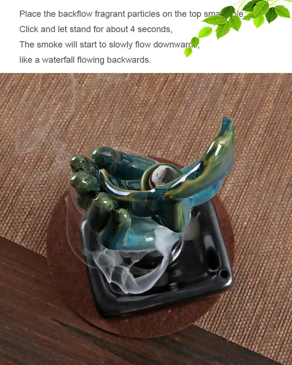 Broken Silence Backflow Incense Burner - Ceramic European Style Incense Waterfall