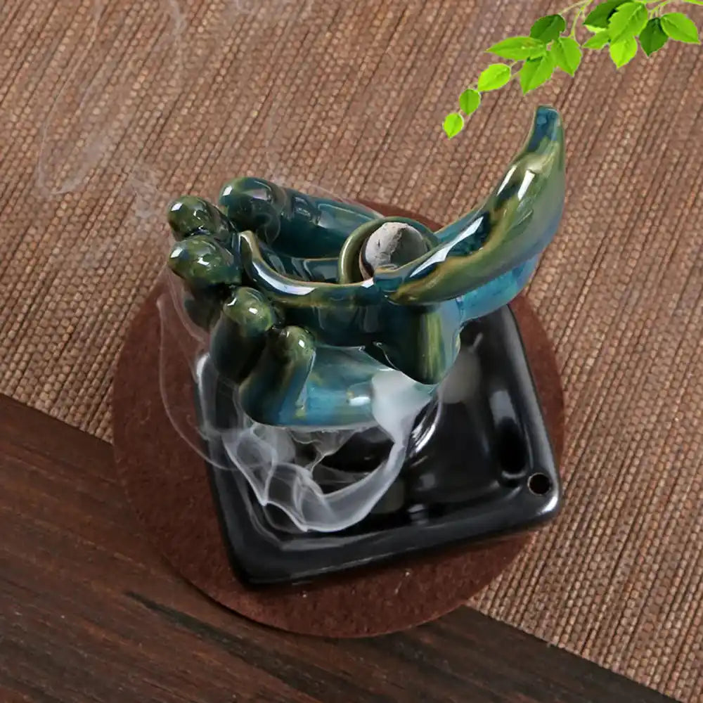 Broken Silence Backflow Incense Burner - Ceramic European Style Incense Waterfall