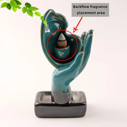 Broken Silence Backflow Incense Burner - Ceramic European Style Incense Waterfall