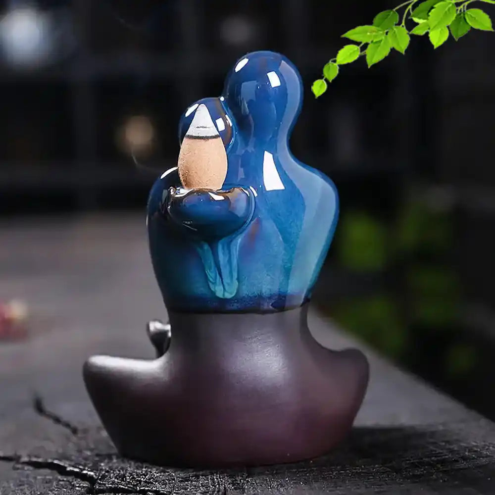 Ceramic Couple Hug Backflow Incense Burner - Incense Waterfall Love Statue