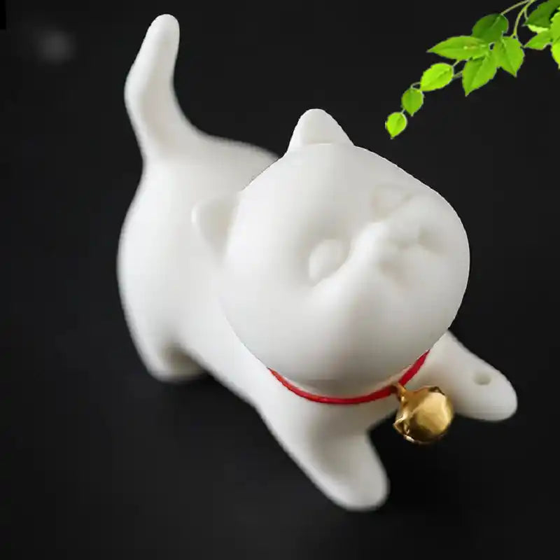 Ceramic Cute Cat Incense Holder - Japanese Style Mini Lovely Cat Incense Stick Burner