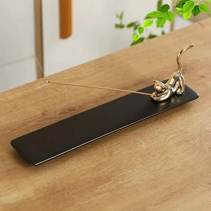 Ceramic Cute Cat Rabbit Incense Holder - Japanese Style Lovely Incense Stick Burner