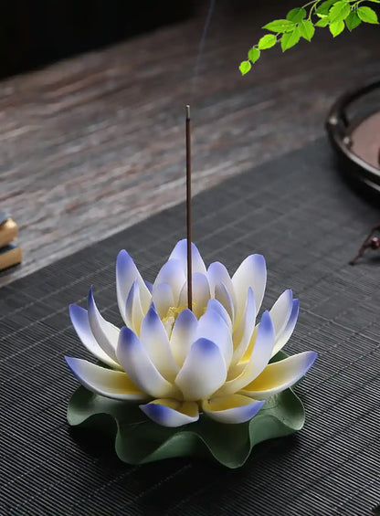 Ceramic Handicraft Lotus Incense Holder - Zen Lotus Incense Tray Ornaments