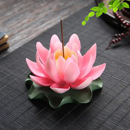 Ceramic Handicraft Lotus Incense Holder - Zen Lotus Incense Tray Ornaments