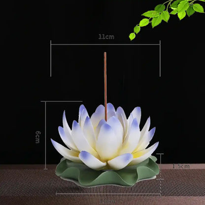 Ceramic Handicraft Lotus Incense Holder - Zen Lotus Incense Tray Ornaments