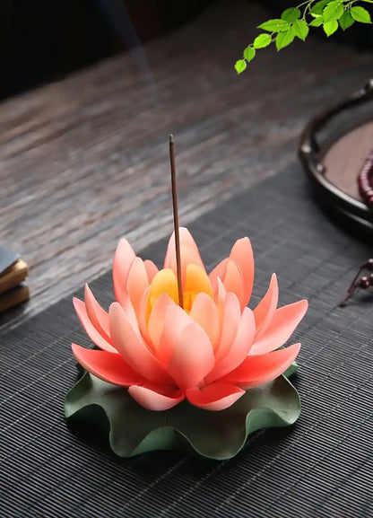 Ceramic Handicraft Lotus Incense Holder - Zen Lotus Incense Tray Ornaments