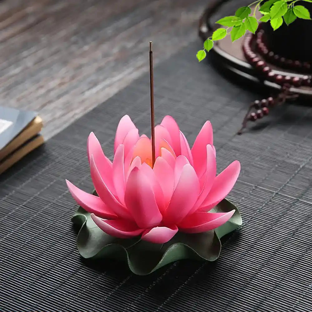 Ceramic Handicraft Lotus Incense Holder - Zen Lotus Incense Tray Ornaments