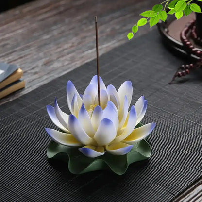 Ceramic Handicraft Lotus Incense Holder - Zen Lotus Incense Tray Ornaments